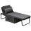 Homcom HOMCOM Convertible Sleeper Chair with Pillow and Side Pockets, Charcoal Grey 8