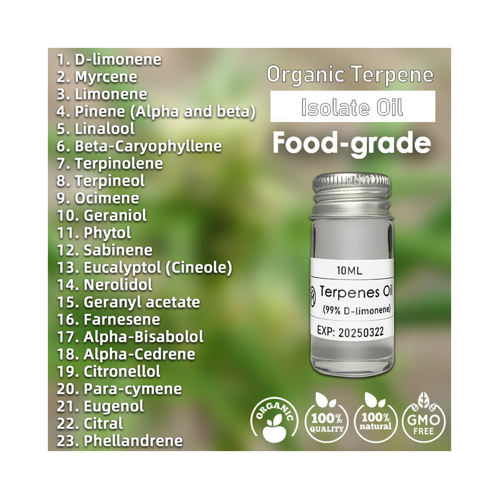 (Beta-Caryophyllene, 30ml) 10-30ml Raw Essence Terpenes oil available on 26kinds includes limonene and Myrcene or others for terpenes blends or