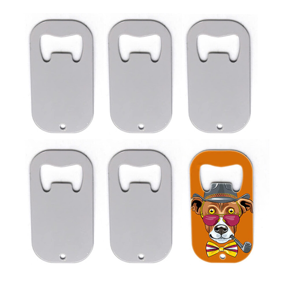 Lot de 6 d   capsuleurs plats en acier inoxydable pour bouteilles de bi   re, petits mod   les de 7,6 x 3,8 cm, gris, pour cuisine, bar ou restaurant