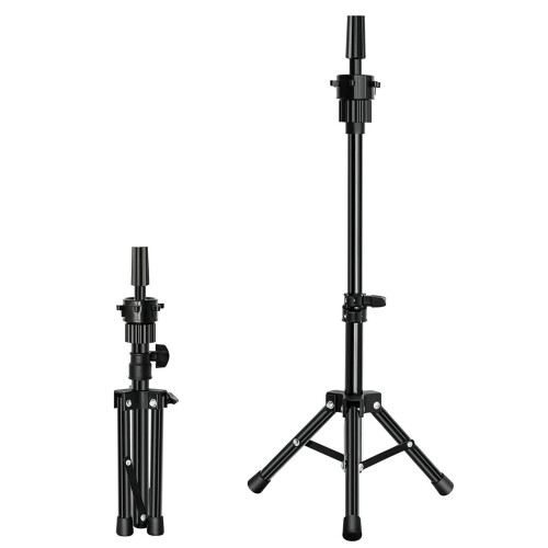 FUTAI Supporto per Parrucca Tripode per Pratica Parrucchieri Testa Manichino Mini Regolabile Metal