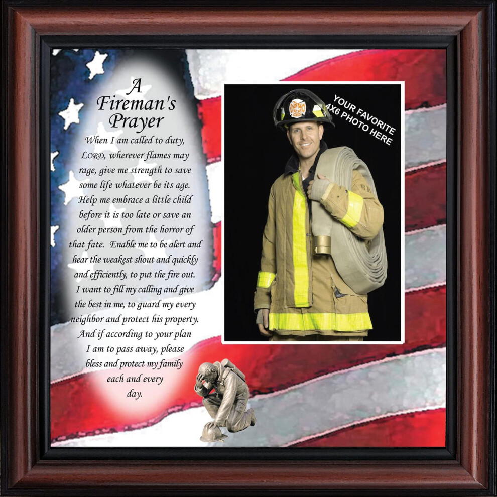 Crossroads Home D?Cor Strazacy Modlitwa Ramka Na Zdjecia Wystrj Strazaka Strazak Graduation Present 6795W-image