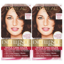 ?af? ?a????? L'Oreal Paris Excellence Creme Permanent Color 5RB Medium Reddish Brown, 100% ?????? ???????, s?s?e?as?a t?? 2