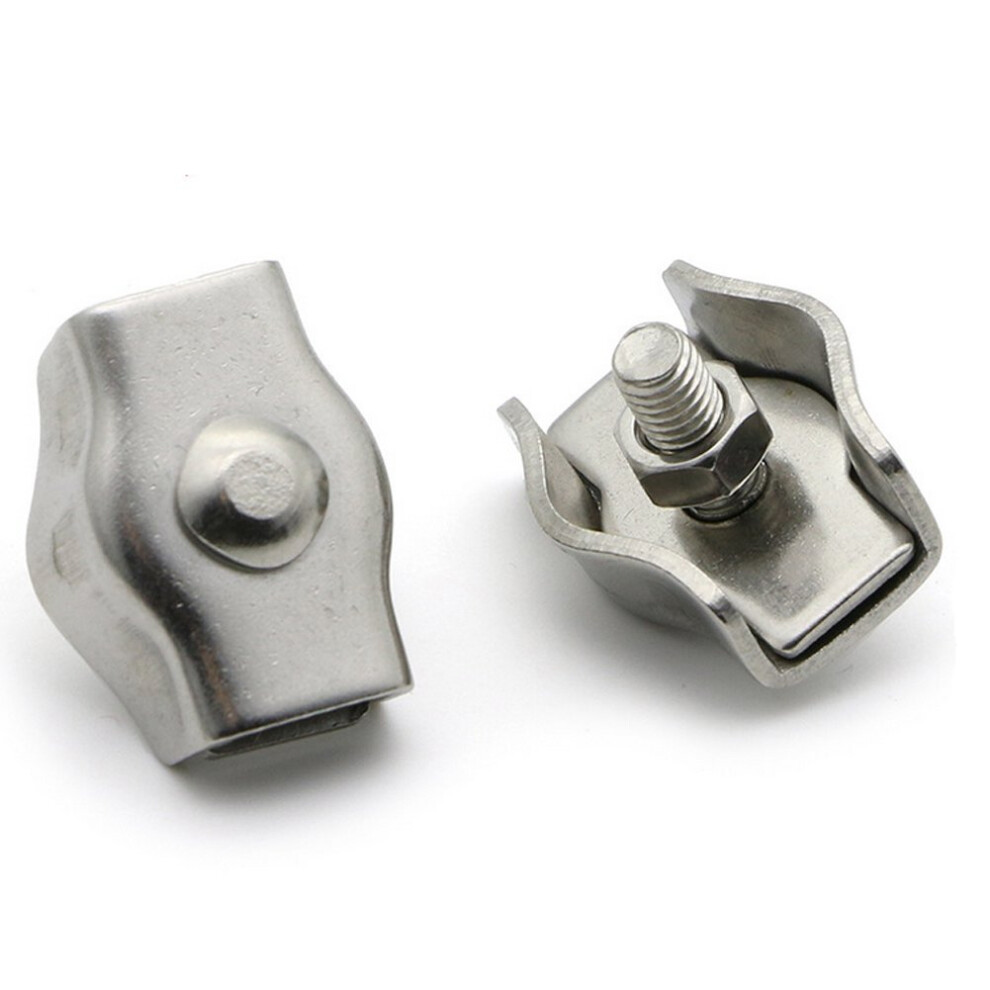 12 St Ck M2 Simplex Einzelbolzen-Drahtseilklemmen Edelstahl-Kabelklemme F R Drahtseile Mit 1/16 Zoll Durchmesser-image