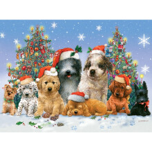 Bits and Pieces  1000-teiliges Puzzle fr Erwachsene, 50,8 x 68,6 cm  Hundeweihnachten  1000-teiliges Hundepuzzle von Knstler Giordano Studios