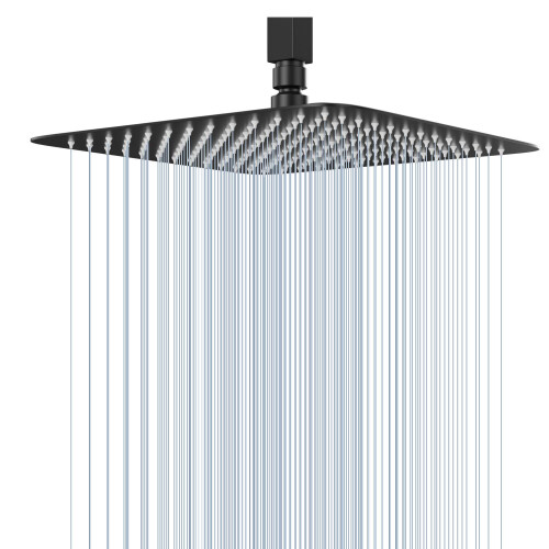 Cabeça de Chuveiro Quadrada GGStudy 12 Polegadas Aço Inoxidável, Ultra Fina Chuva
