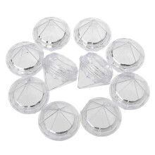 Healthcom 50 PCS 5 Gramas Frascos Transparentes em Forma de Diamante para Cosméticos