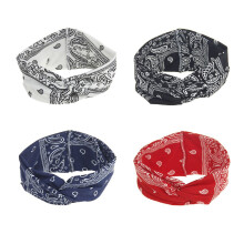 DINPREY Assorted Paisley Print Wide Bandana Knot -pδδnauhat Criss Cross Head Kietohiusnauha (4 vδriδ pakkaus A)