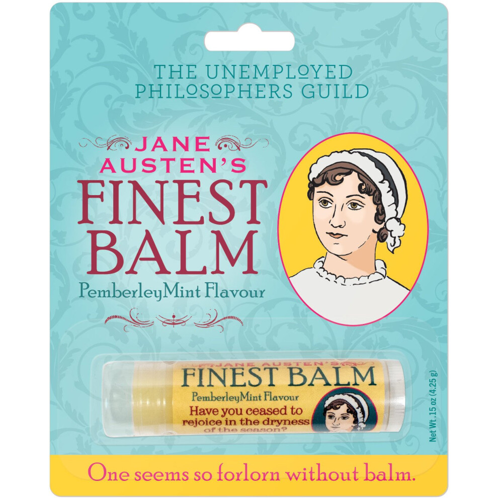 The Unemployed Philo Jane Austen's Finest Balm Lip Balm Tube Peppermint Flavored - Cruelty-Free And Made In The Usa From Natural And Imported Ingredients