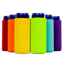 QualityPerfection Slim peut refroidir les manches de biere / energie (6 pack) boivent vierge skinny 12 oz de qualite premium 4 mm Neoprene peut s