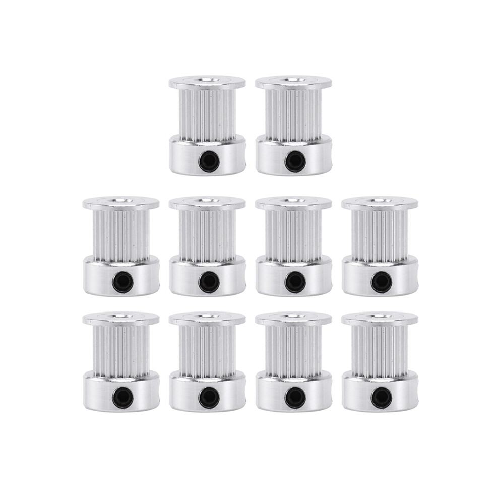 20 Teeth 2Gt Timing Synchronous Pulley Bore 5Mm For Width 10Mm 10Pcs 4852629041867
