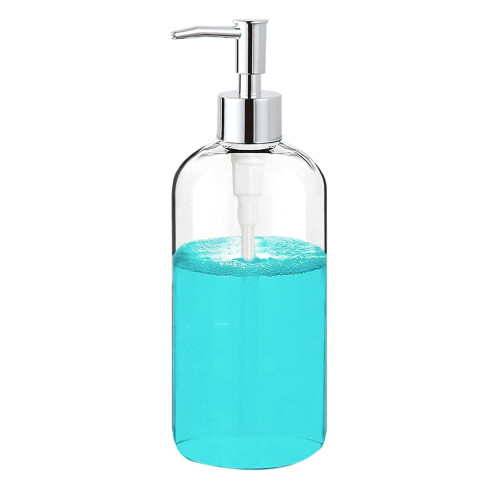Dispensador de sabonete em vidro transparente 2