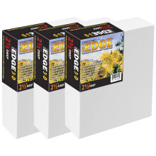 Edge All Media Cotton Deluxe Stayed Canvas - Gallery Ready 2-1/2 """" Lienzo acrlico triple de profundidad - [Pack 3 - 18x24]