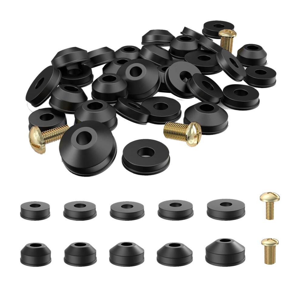 Faucet Washers, 58-Pack Flat And Beveled Rubber Faucet 4851244615347