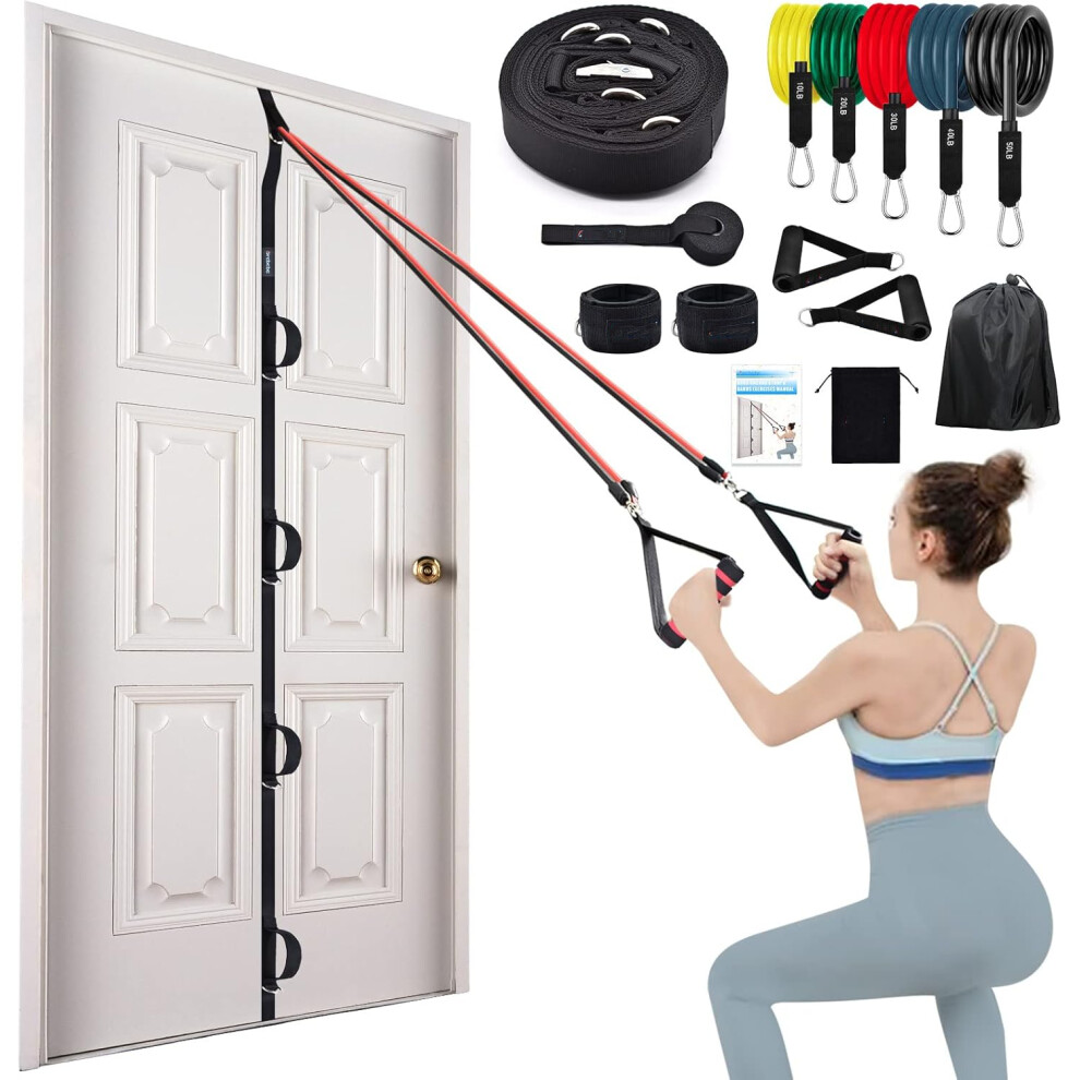 (Multi-Point Door Anchor Strap - Nylon) Door Anchor Strap for Resistance Bands Exercises