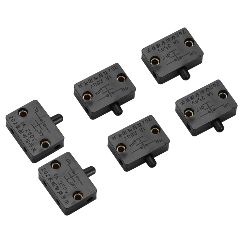6Pcs Door Led Switch For Closet Light,Electrical Lamp Switches,Black 4851244613473