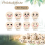 8 styles de perles en bois avec visage souriant 20 mm 2