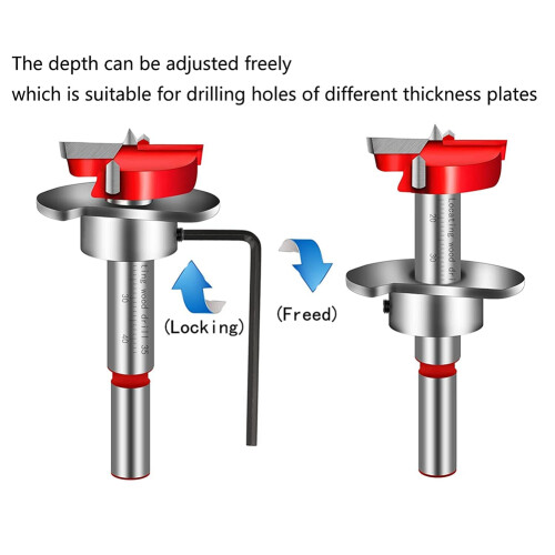 Σετ οδηγός τρυπανιού 35mm με στροφέα για έπιπλα ξύλου 1