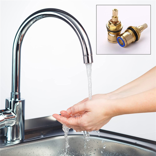 2PCS Brass Ceramic Stem Ceramic Disc Faucet Valve 1