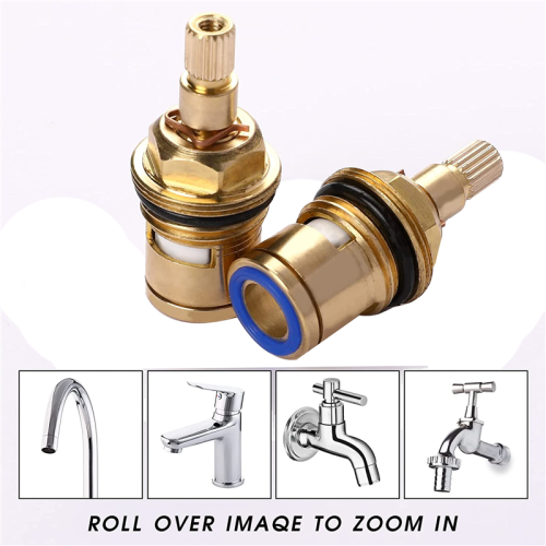 2PCS Brass Ceramic Stem Ceramic Disc Faucet Valve 2
