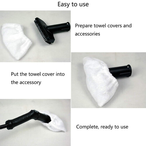 4 Pcs Microfiber Cover Set for Hand Nozzle Steam Cleaner 2
