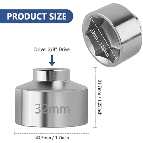 Socket-Oil Filter Wrench Tool,Steel Quickly Oil Filter Removal Tool 1