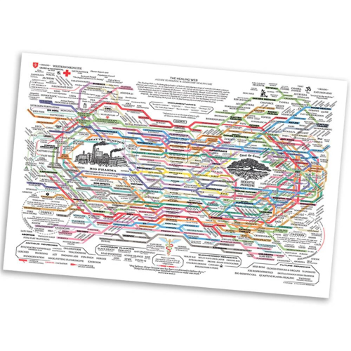 Healing Web Poster Grafiek Wandkunst Horizontale Poster