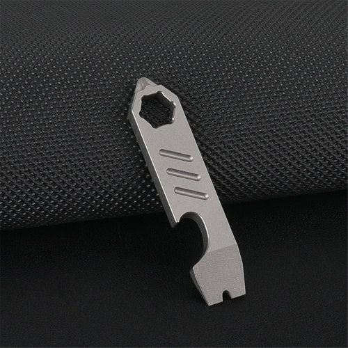 TC4 Titanium Alloy Crowbar Bottle Opener Graduated Scale Wrench Tools 2