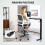 Homcom (Black) HOMCOM Draughtsman Chair, Mesh Ergonomic Drafting Chair 5