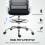 Homcom (Black) HOMCOM Draughtsman Chair, Mesh Ergonomic Drafting Chair 4