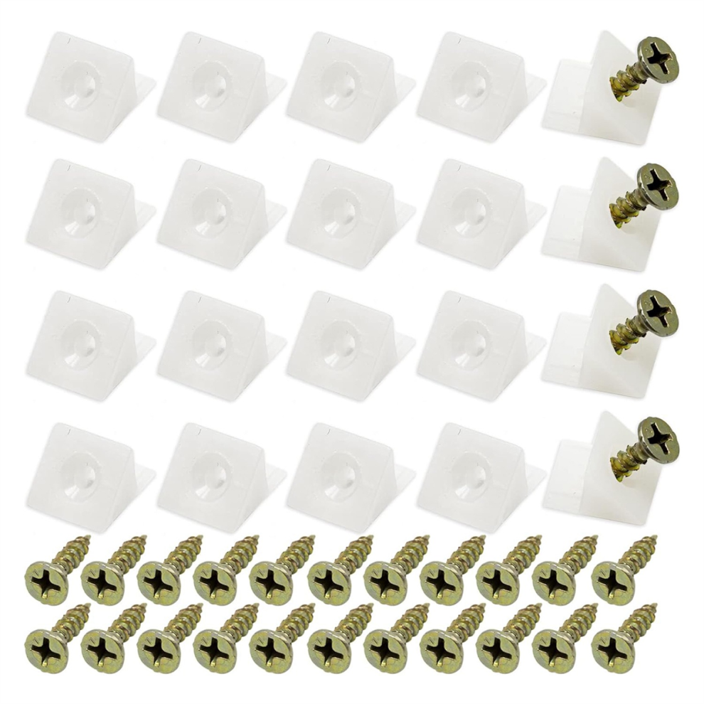 50 Pcs Drawer Supports, With Screws For Furniture 4852629078146