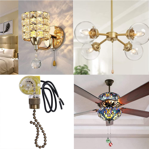 Ceiling Fan Light Switch ZE-109 Light Switch 2Pcs Bronze 1