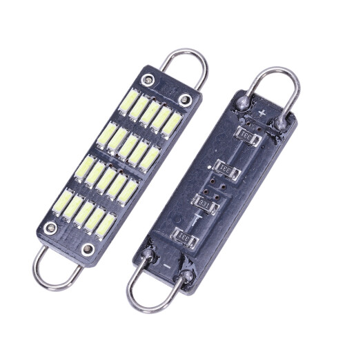 Bulb 44Mm Bright White Festoon Led Bulb,20 Smd Rigid Loop 1.73 Inch 1