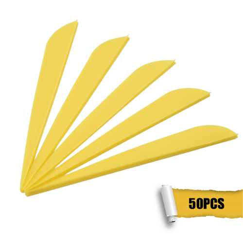 Arrows Vanes 4 polegadas de plástico para empenamento, pacote com 50 unidades (amarelo) 2