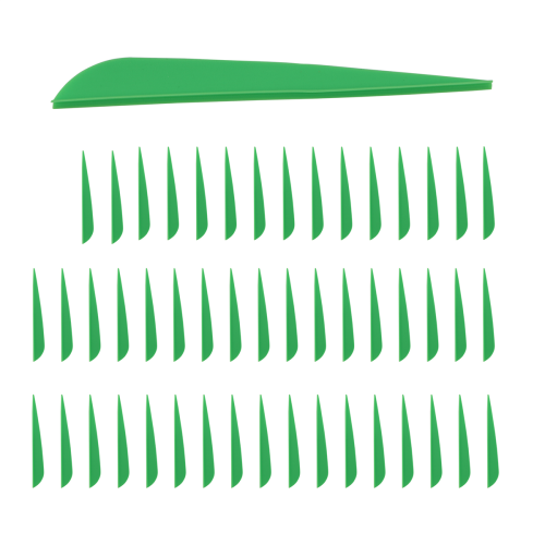 Pacote com 50 palhetas de plástico para flechas Arrows Vanes de 4 polegadas (verde) 2