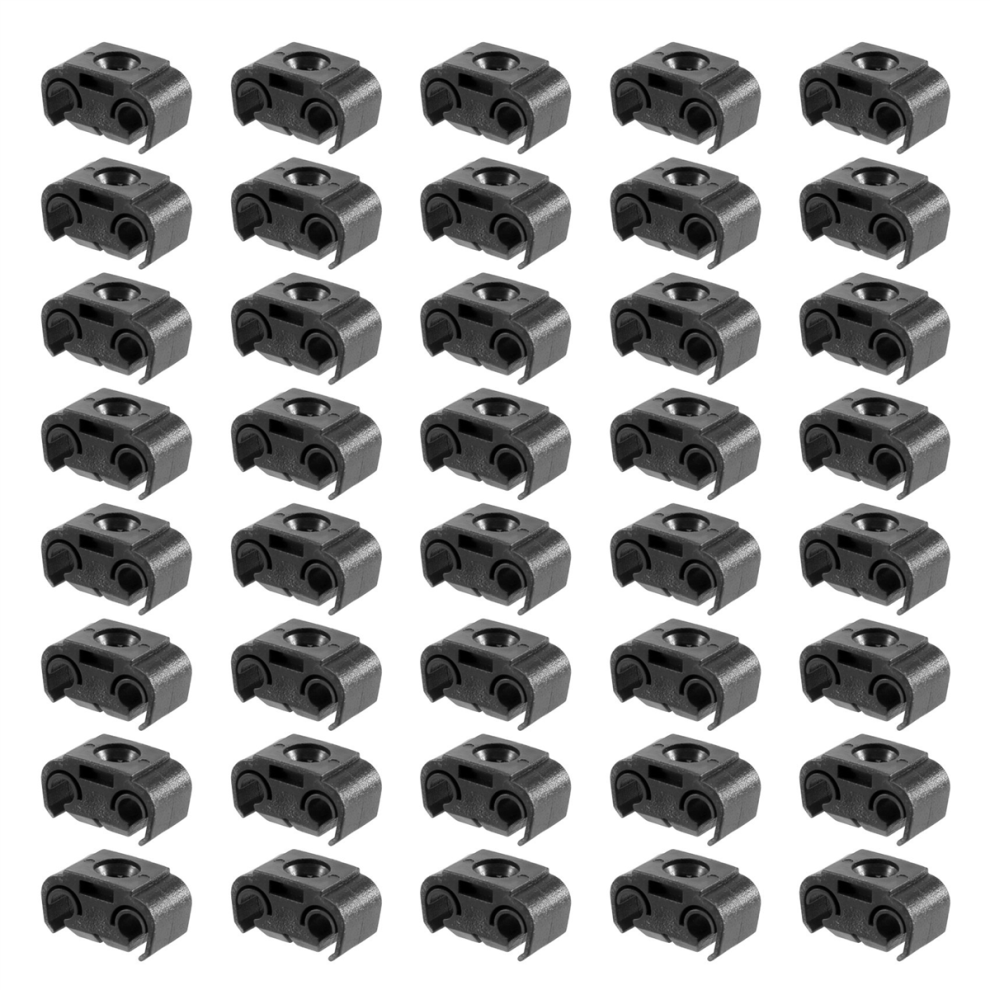 40Pcs 2 Point Brake Pipe Line Retaining Clip 811611797 4.75Mm Black 4852629057714