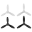 4 hélices de rechange pour drone Parrot Bebop 2, noir et blanc 3
