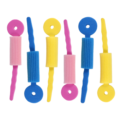 6 PCS Hair Care Foam Rollers Magic Sponge Soft Tools for Women 2