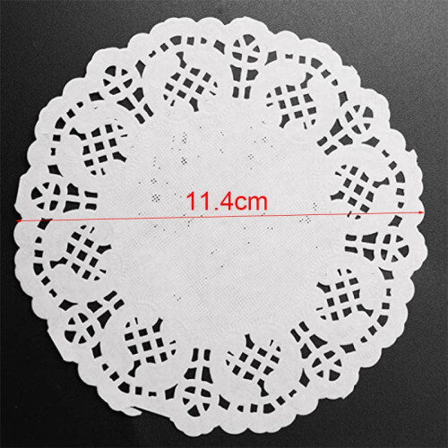 Lace Doilies Paper 100 Pcs,4.5 inch Liners for Cake,Tableware Display 1