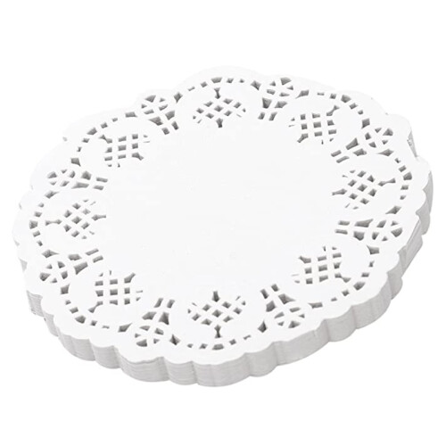 Lace Doilies Paper 100 Pcs,4.5 inch Liners for Cake,Tableware Display
