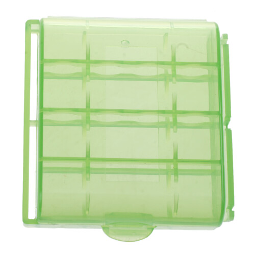 Pack of 4 PCS AA / AAA Battery Storage Hard Case Box-Green 2