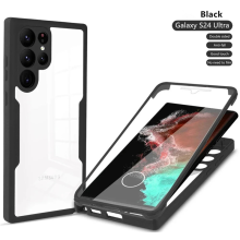 (Black, For Galaxy S24 Plus) 360 Full Body Front Back Case For Samsung Galaxy S