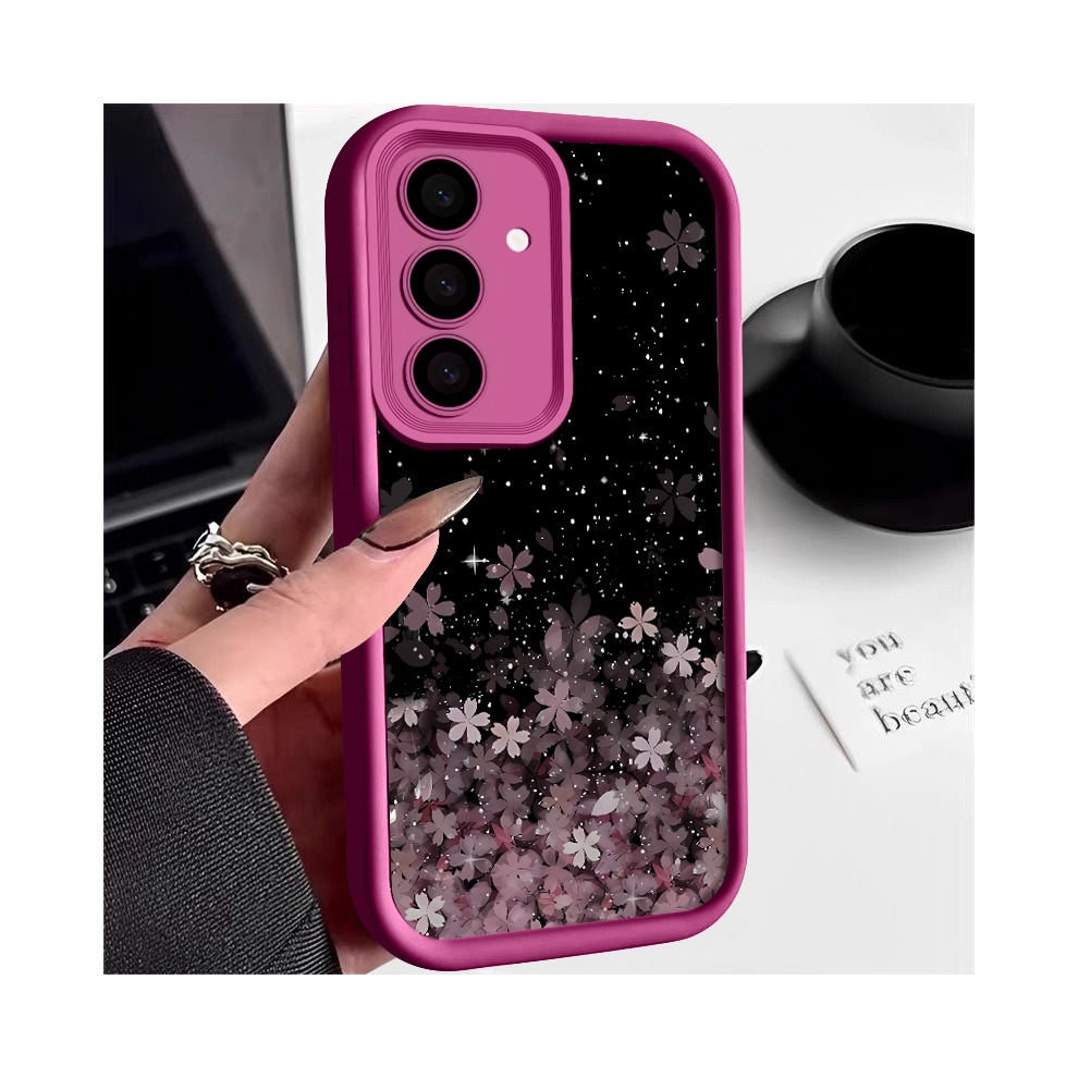(A507 Rose For Samsung S24ultra) Cherry Blossom Silicone Case For Samsung Galaxy S2 Red 931287631055
