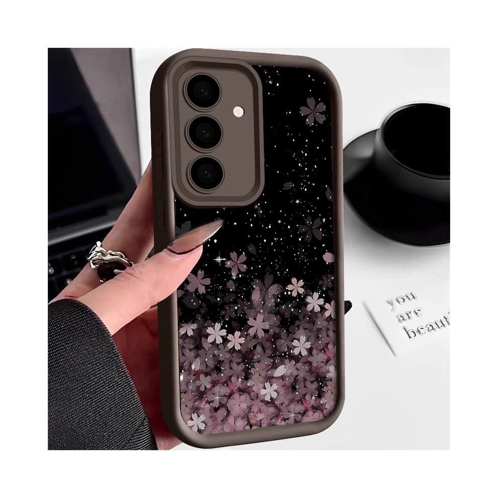 (A507 Brown, For Samsung A36 5G) Cherry Blossom Silicone Case For Samsung Galaxy S2 Red,Brown 931287631796