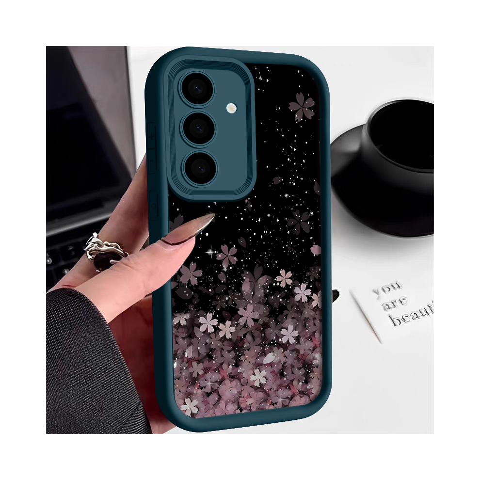 (A507 Blue, For Samsung A36 5G) Cherry Blossom Silicone Case For Samsung Galaxy S2 Blue,Red 931287631819