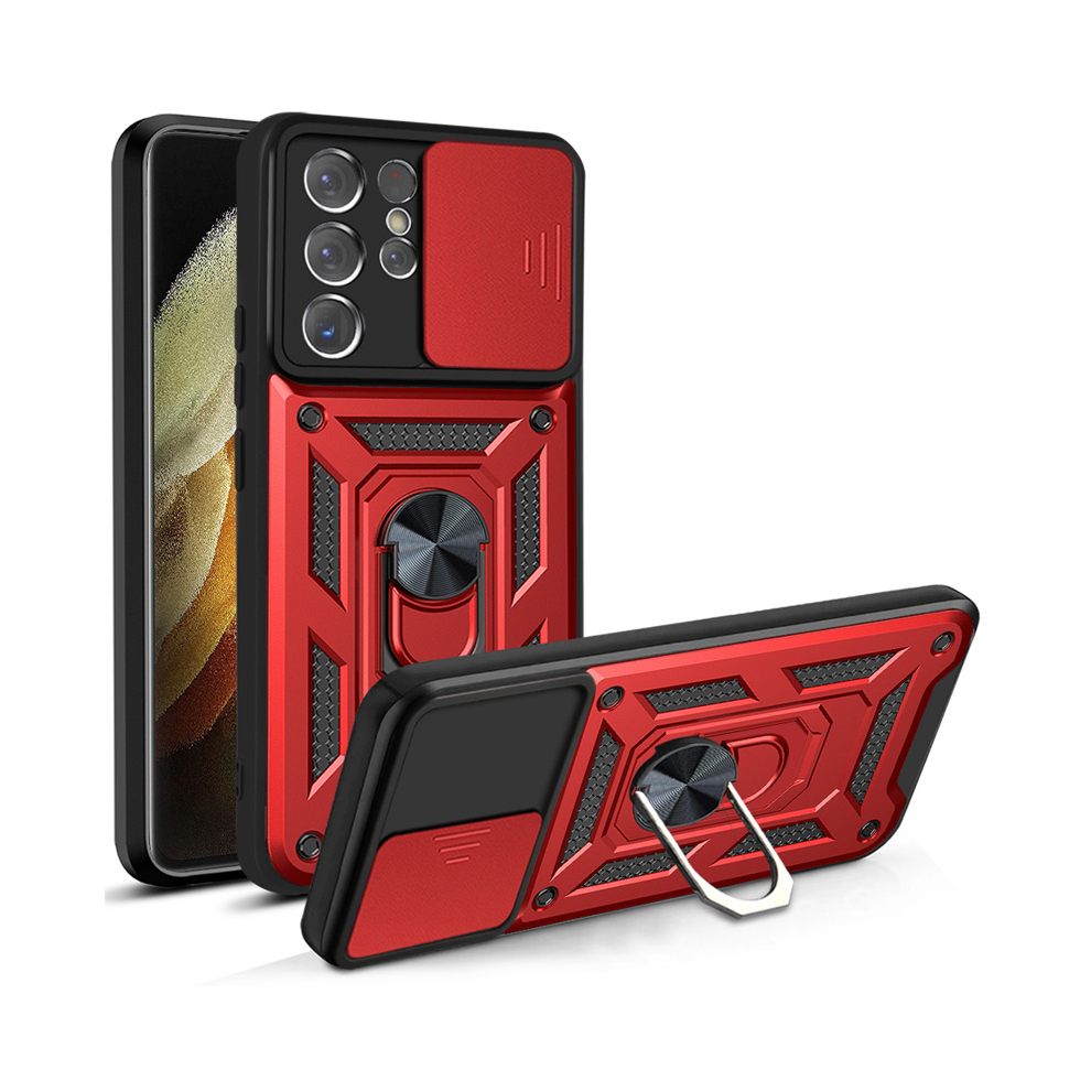 (, For Samsung S22plus) Shockproof Armor Case For Samsung Galaxy S22 S21 S Red 931287648527