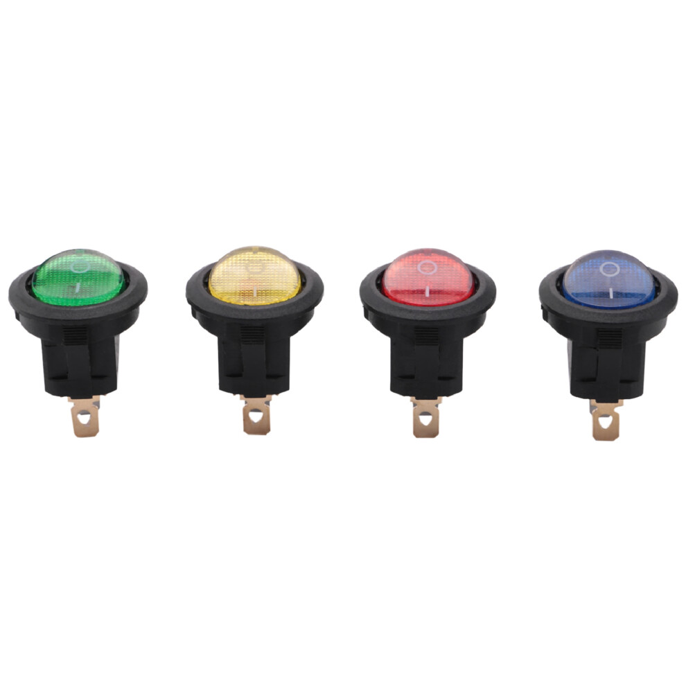 4 X 12V Led Illuminated Rocker On-Off Toggle Spst Switch Dash Light 4852629068130