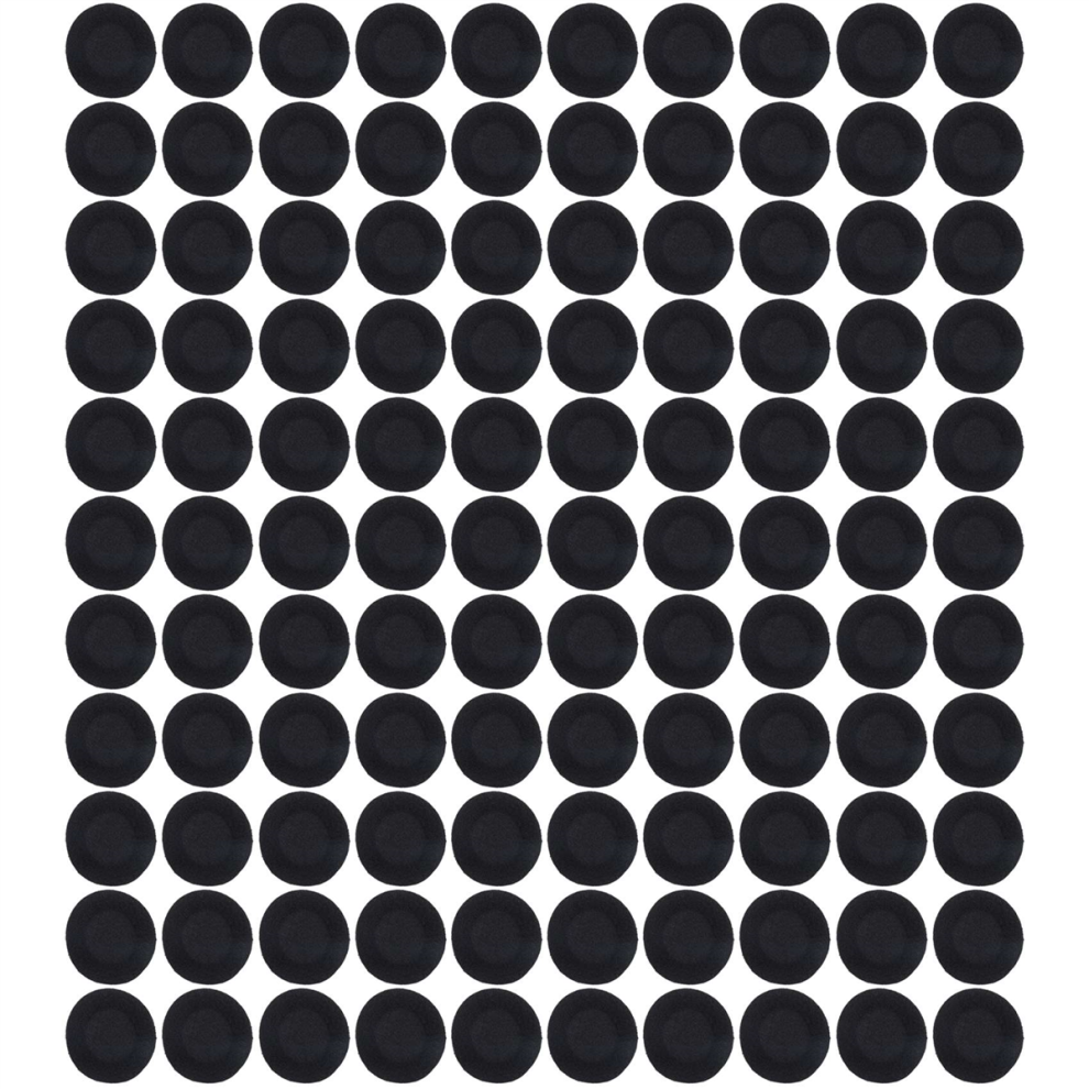100 Pcs Sponge Earbud Headphone Cap Ear Pads Cover Replacement Black 4852629067409