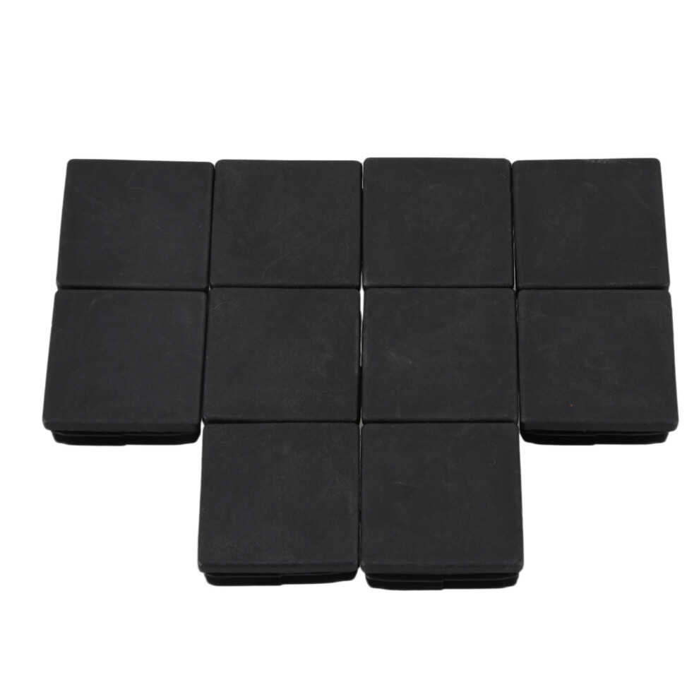 10 * Plastic Square Blanking End Cap Tubing Tube Inserts 38Mm X 38Mm 4852629067379