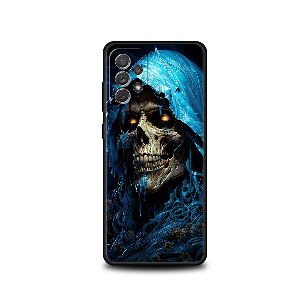 (A8, For Samsung A51) Grim Reaper Skull Skeleton Phone Case For Samsung 931287644956