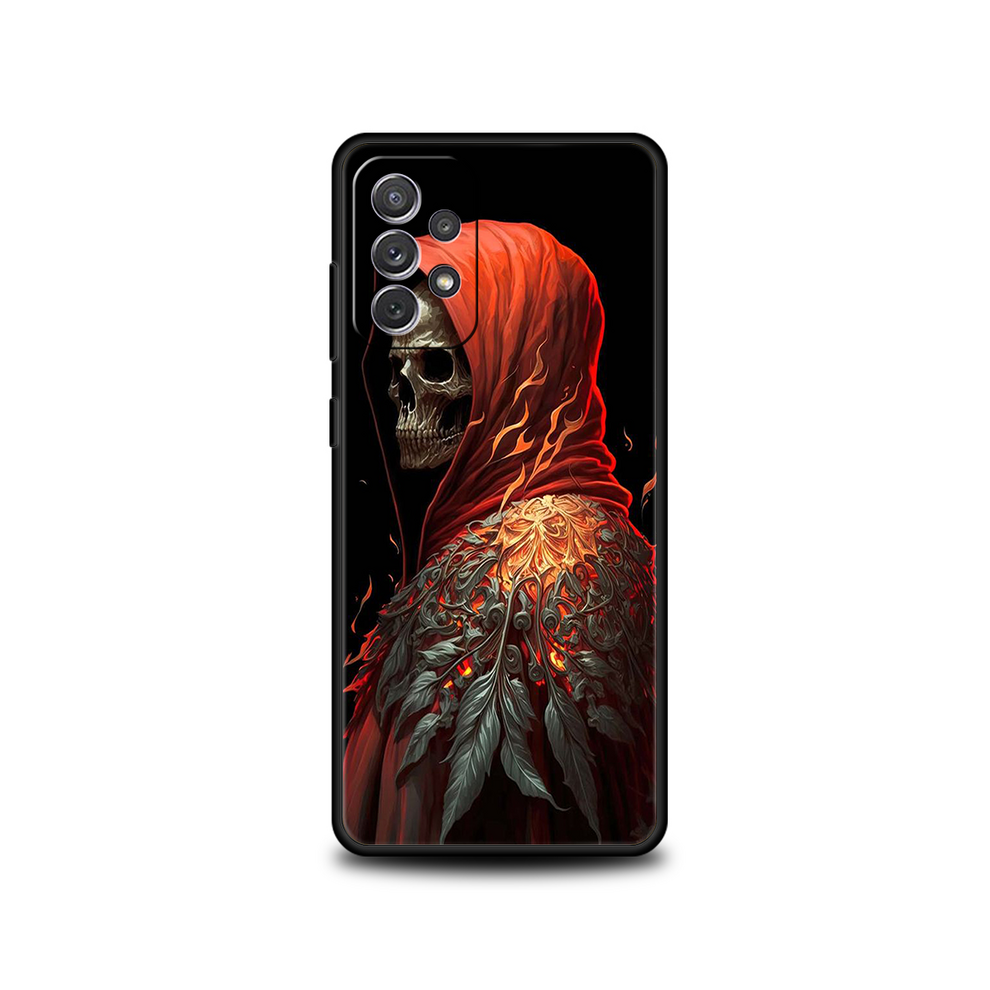 (A6, For Samsung A22) Grim Reaper Skull Skeleton Phone Case For Samsung 931287645236